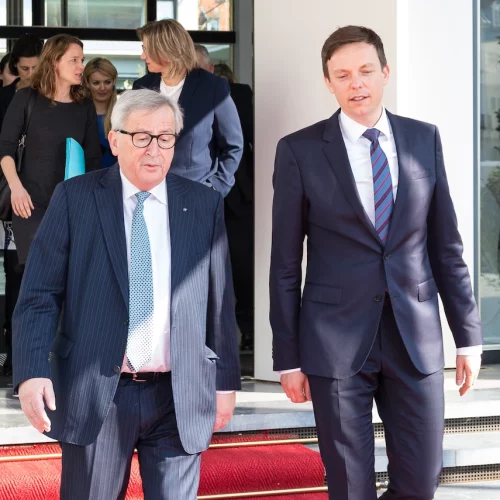 Tobias Hans und Jean-Claude Juncker